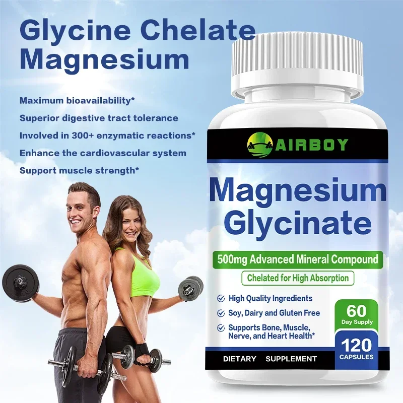 Magnesium Glycinate Capsule - 마그네슘 글리시네이트 500mg - 근육 이완,