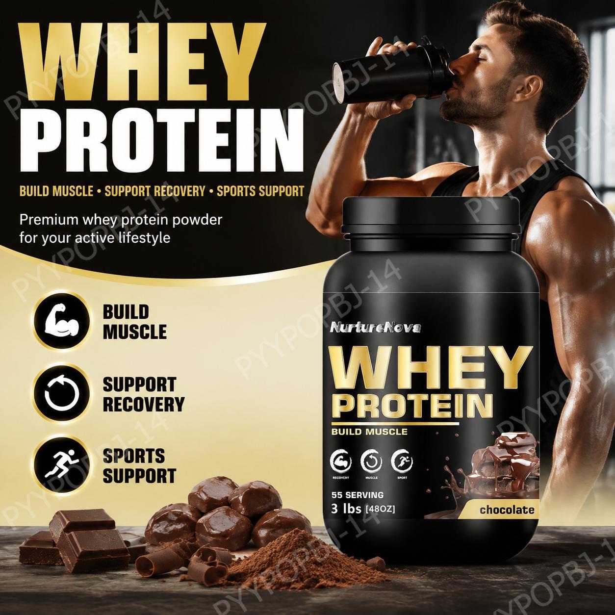 Fitness Nutrition Whey Protein - 너처노바 초콜릿 웨이 프로틴 파우더 30g