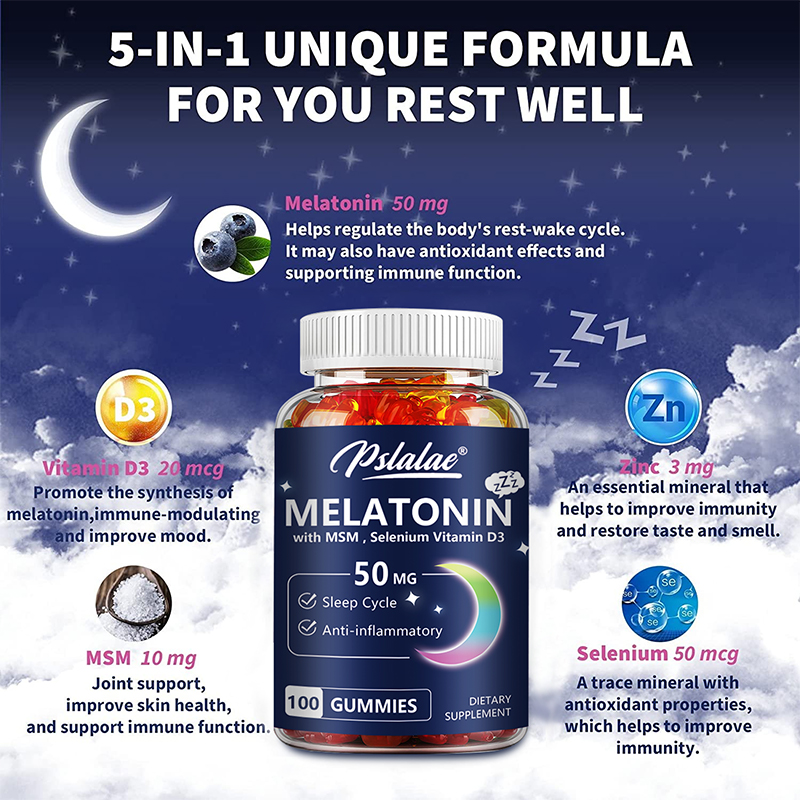멜라토닌 구미 50mg - 수면 보조제, 수면의 질 개 - Melatonin Sleep Gummy 리뷰 및 가격