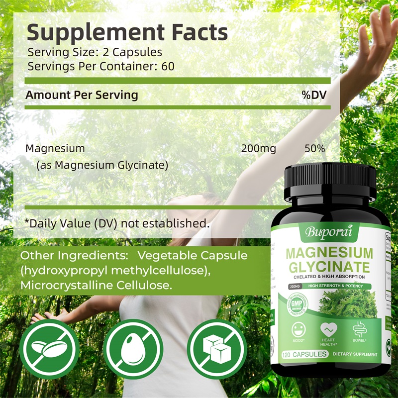 글리시네이트 마그네슘 - 수면, 뇌, 신경계, 뼈, 근 - Magnesium Glycinate Capsule 리뷰 및 가격