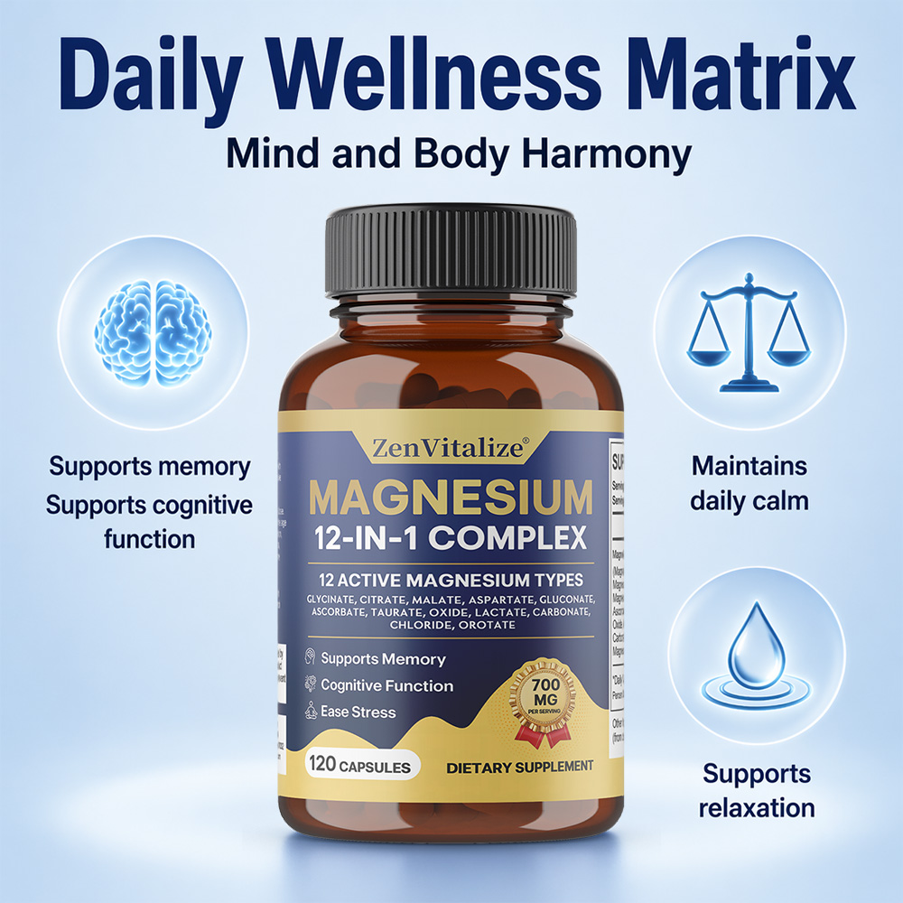 마그네슘 복합체 12 in 1 마그네슘 보충제 (글리시 - Magnesium Glycinate Capsule 리뷰 및 가격