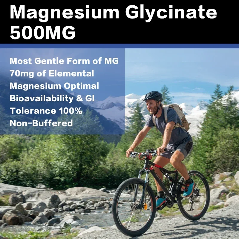 마그네슘 글리시네이트 500mg - 근육 이완, 에너지 - Magnesium Glycinate Capsule 리뷰 및 가격