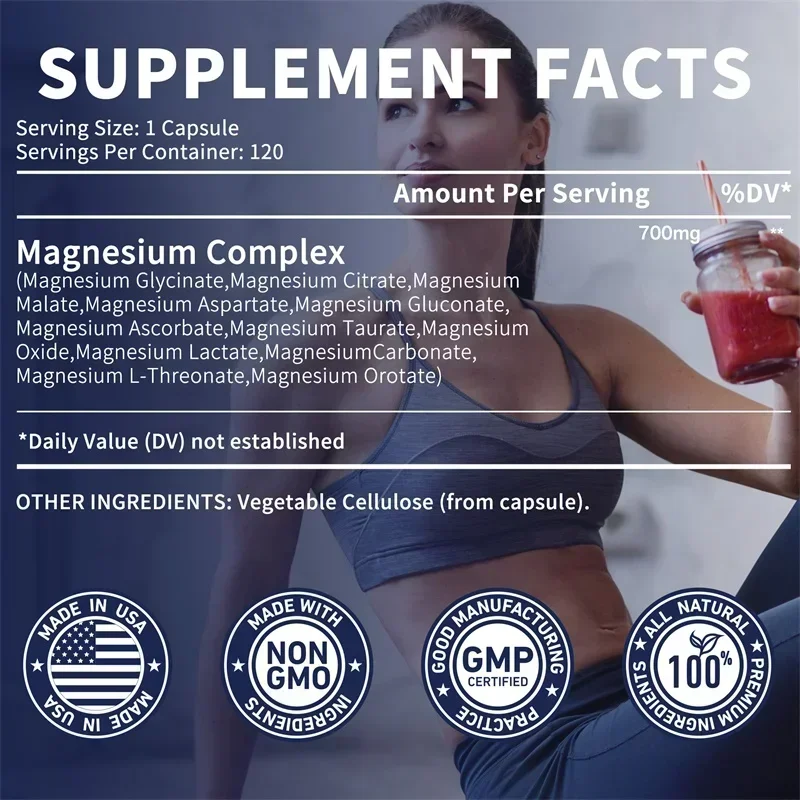 마그네슘 복합체 - 휴식을 취하고 기분을 개선하며 수면 - Magnesium Glycinate Capsule 리뷰 및 가격
