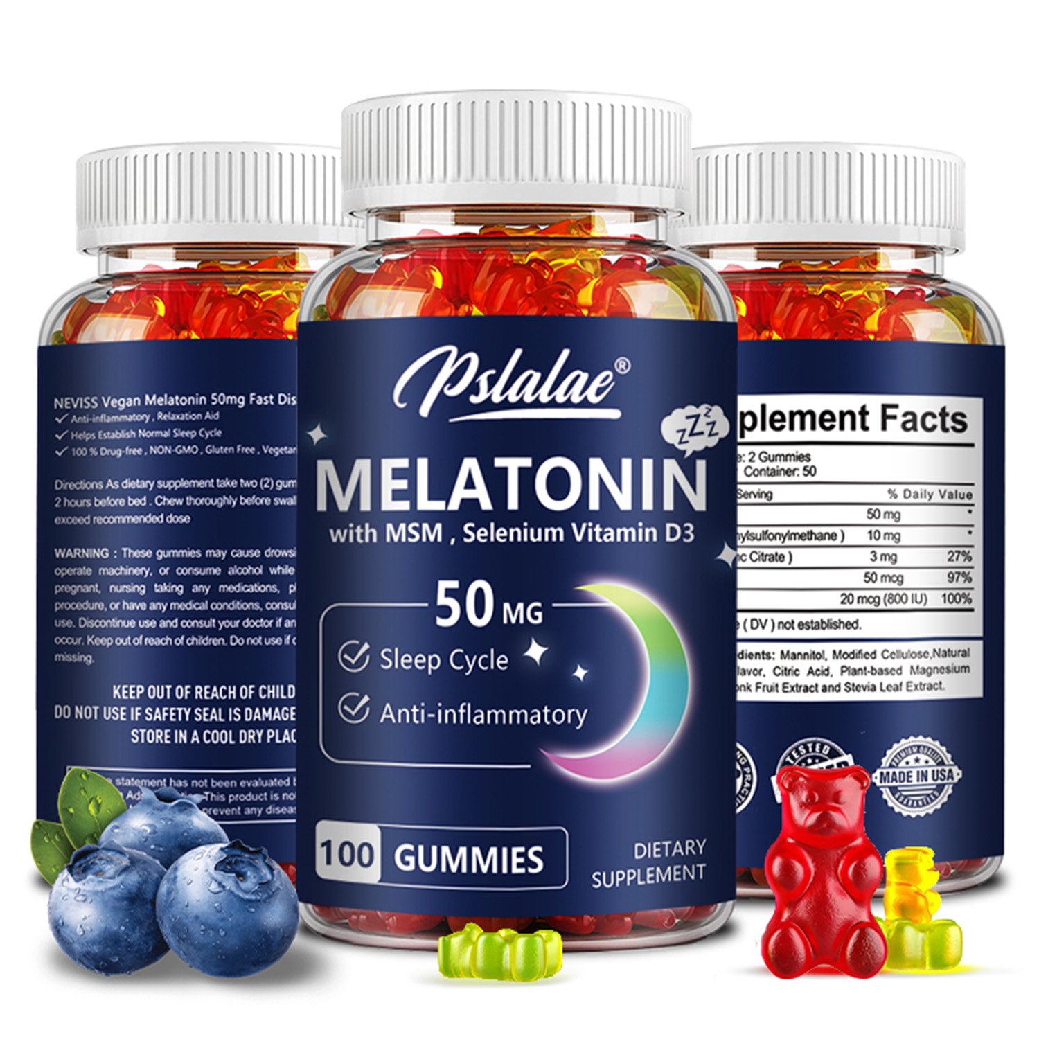 멜라토닌 구미 50mg - 수면 지원, 스트레스 완화, - Melatonin Sleep Gummy 리뷰 및 가격